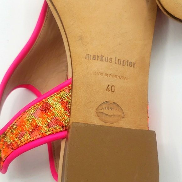 Markus Lupfer size 40 NEW NEVER BEEN WORN COLOR HOT PINK ORANGE & LIME GREEN - Picture 7 of 10
